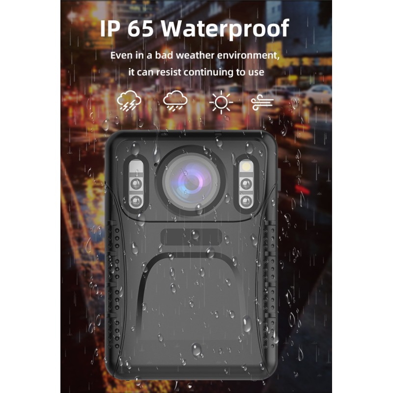 Mini Portable 2k 40MP UHD Body Worn Camera 1.54'' Screen IP65 Waterproof IR Night Vision Wifi Body Camera for Security Guard