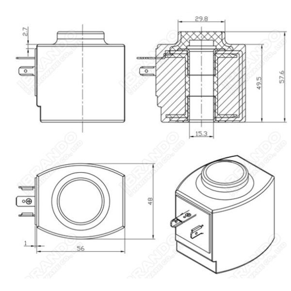 HM4 Рефрижерационный соленоидный клапан 24V 220V 13VA 16VA 24W