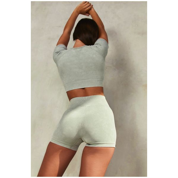 Oem Factory Manufacturer Custom Logo Seamless 2 Piece Yoga Set Lightweight High Waist Training Tights