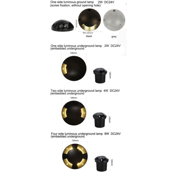 LED light embedded underground light outdoor waterproof Garage outdoor Pathway lights