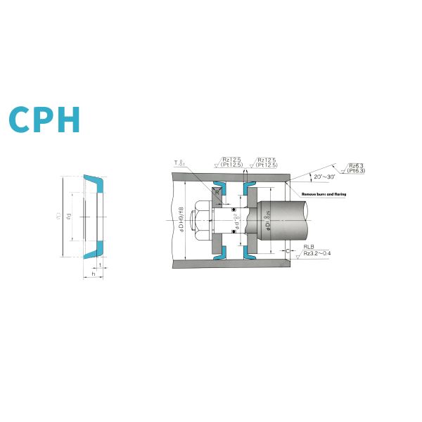 CPH импортировало уплотнения поршеня уплотнения гидравлического масла для цилиндров уплотнения гидравлического масла