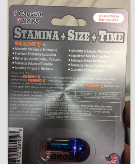 Носорог носорога 69 7 мужских таблеток повышения упаковывая нормальный размер с влиянием 3Д