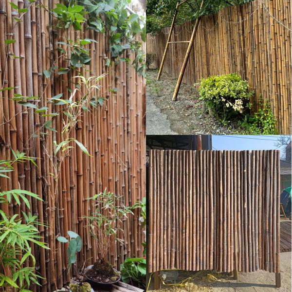Home Rolled Bamboo Screen Fencing Backyard Garden Decorative Bamboo Paneling