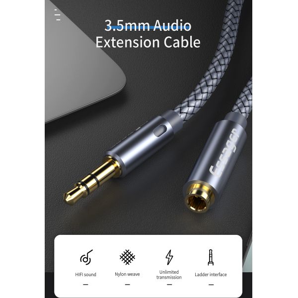 3.5MM Male To Female Audio Cables Extended 1M 2M 3M 5M for Telephone Speaker