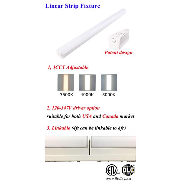 4FT 46W Linear Strip Surface Mount Linkable Led Light Fixtures Perfect for Commercial