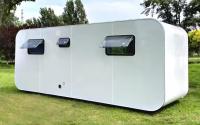 Casas de contenedores de lujo con pequeñas cabinas de manzanas estructura de acero casas prefabricadas modulares casa prefabricada Apple Pod