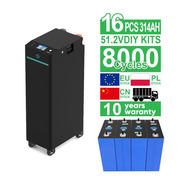 EU Stock Seplos 4.0 V4 Vertical Case Solar Battery with 10A Active Balancer EVE MB31 314ah Lifepo4 16 Cells 38kg Capacity 15kwh