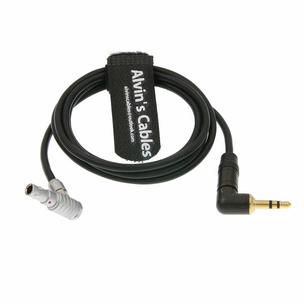 Cabo audio dos cabos de Alvin para homem do ângulo direito do Pin da câmera 5 de ARRI Alexa o mini ao ângulo direito 3.5mm TRS
