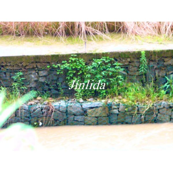 Ячеистая сеть 66*90mm двойной машины корзины Gabion извива шестиугольная для управления размывания