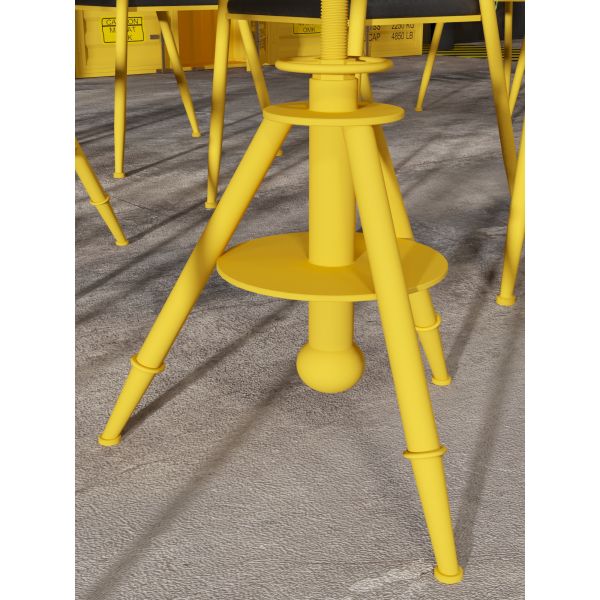 Customizable Color Industrial Style Oil Drum Table and Chair Set with Durable Iron Frame and Premium PU Leather