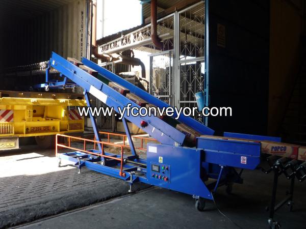 Telescopic portable power and light duty unloading belt conveyor