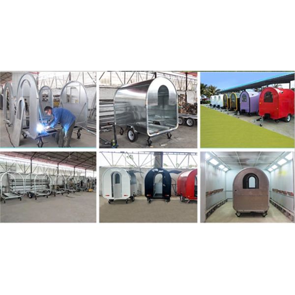 Year 2021 Fiberglass Food Trailer with Custom Made Design and Small Cafe Counters