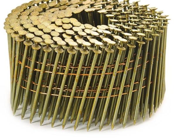 0.113 Pallet Wire Coil Nails 0.120 15 Degree Coil Nails Screw Shank Diamond