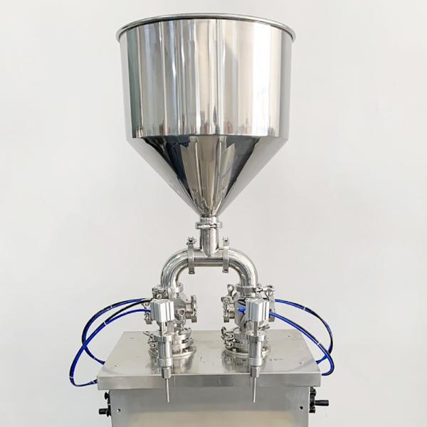 Vertical Piston Filling Machine Pneumatic Control Cream Filler Machine 2 Heads