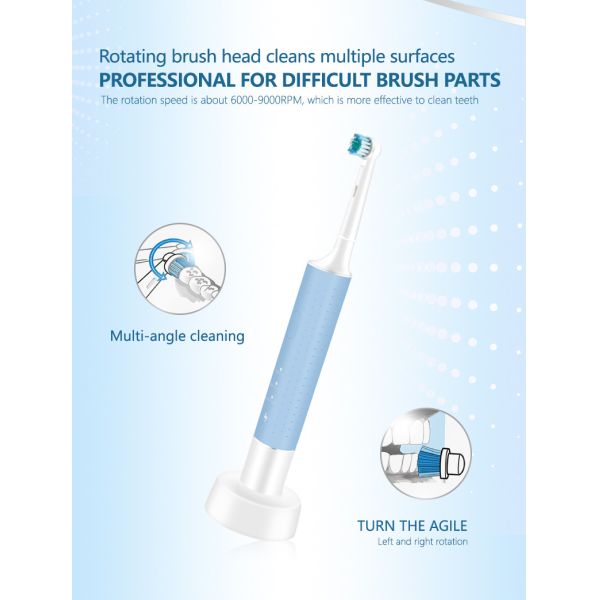Батарея электрической зубной щетки 1200mAh OEM 360 вращая