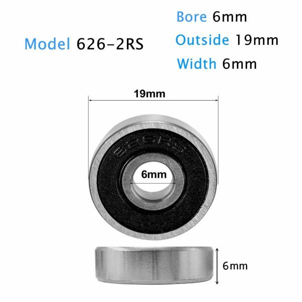 Miniature 626 2RS Bearing P0 and P6 Precision Skateboard Bearings