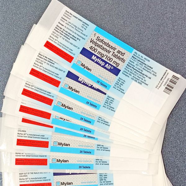 Waterproof Synthetic Paper Pharmaceutical Pill Bottle Label Sticker Custom Printed
