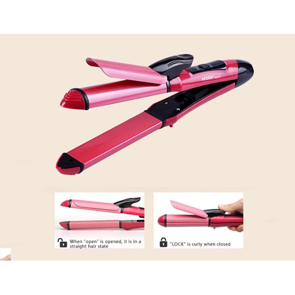 Tourmaline Ceramic Electric Hair Curler 2 In 1 Dual Voltage 110-220V Ultralight