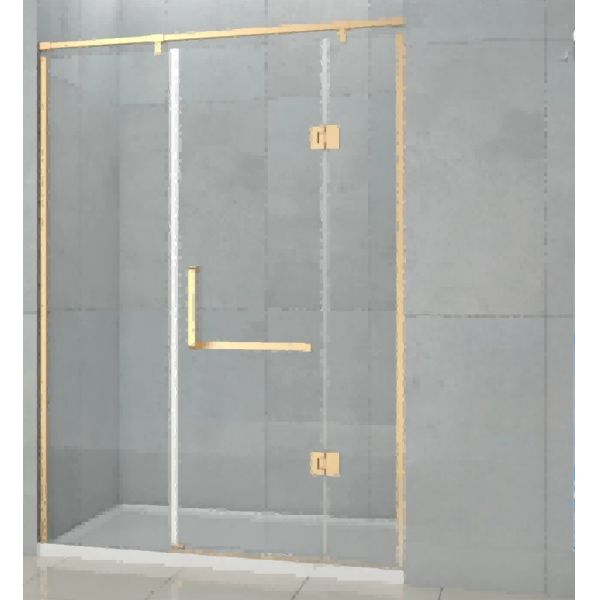 25 Perfil de puerta de ducha cuadrada Instalación fácil con accesorios de hardware