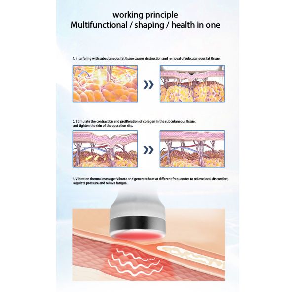 6 в 1 теле кавитации уменьшая ультразвук системы 80k вакуума Rf машины