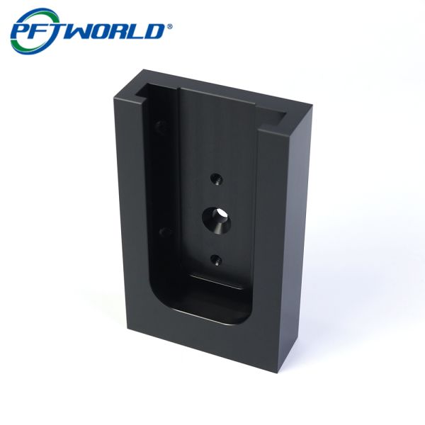Precision CNC Machining Aluminum Remote Adapter Matte Black Anodized ±0.01mm High Accuracy Small Batch