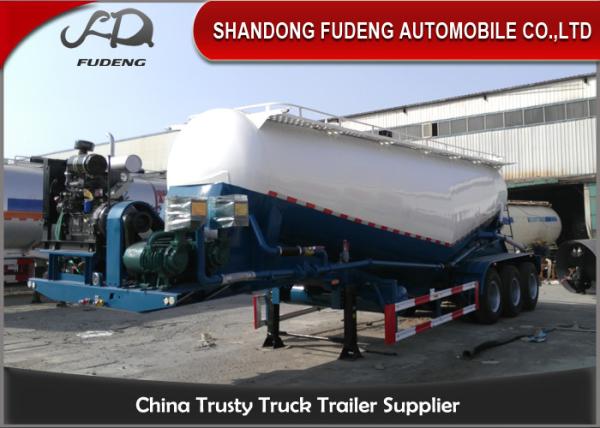V shaped Bulk cement tanker semi-trailer 45CBM  powder material transport trailer