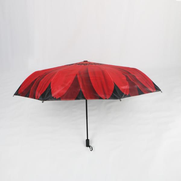 Magic Full Color Flower Print Umbrella , 3 Fold Windproof Travel Umbrella