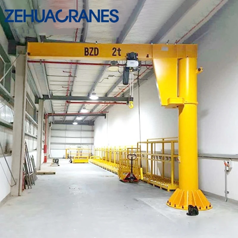 Top Quality Electric Column-Mounted Jib Crane 360-Degree Slewing Cantilever Crane with Customized Arm Length