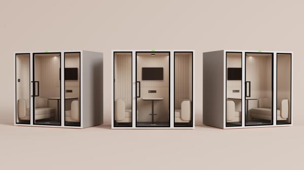 Freestanding Soundproof Office Pod Open Space Without Interruption Workstation Telephone Booth