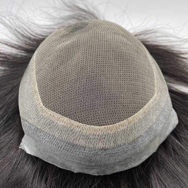 Stock AUSTRIA STYLE Good Quality Natural Hairline Man Wigs Hair System Natural 100% Human Hair Toupee For Men