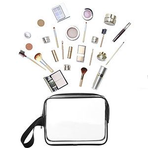 Small Clear PVC Waterproof Bag with Zipper Closure, Mini Portable Transparent Plastic Organizer Pouch for Cosmetic, Make
