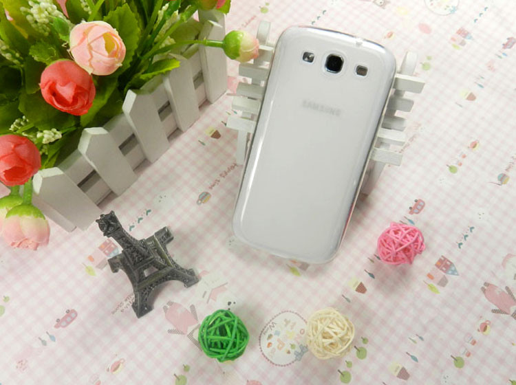 Blue Transparent Samsung Galaxy S3 Hard Shell Case With Soft PC