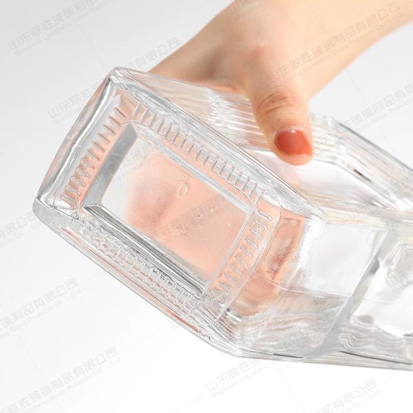 Glass Bottles For Beverage Customized Color Tequila Rum Gin Bottles