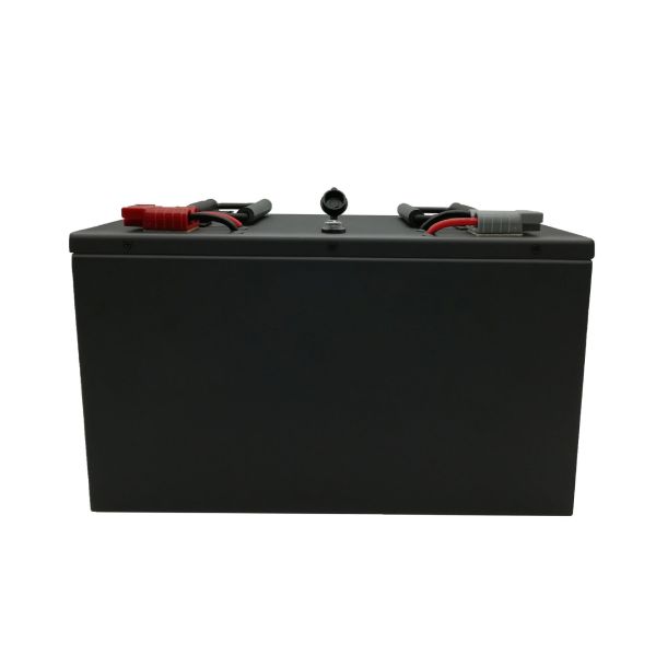 80Ah 48V LiFePO4 Lithium Battery Pack with Dual Separate Red & Gray Anderson Connectors & Double Top Carry Handles for Industrial Cleaning Machines, MSDS China Manufacturer