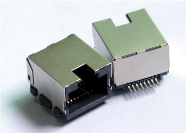 perfil baixo RJ45 SMD Jack de 10.75mm nenhum diodo emissor de luz LPJE4720DNL 8Position
