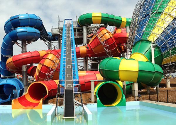 Enclosed Funny Adult Water Slide , Water Playground Equipment With Low Cost
