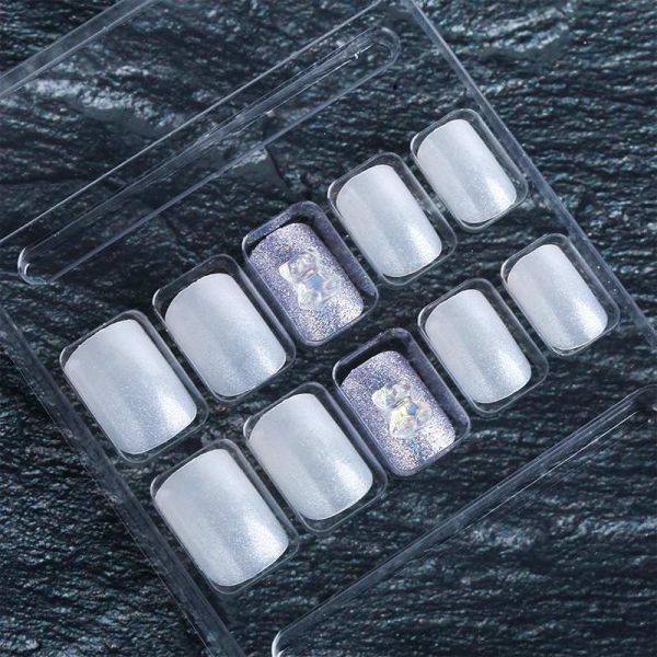 24 Pieces Acrylic Press On Fake Nails With Custom Tip For High Volume Purchase