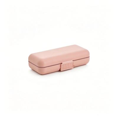 Daily Pill Organizer, 5 Compartments Small Pill Organizer Travel Pill Case Portable Vitamin Organizer Cute Pill Box Daily Pill Container Medicine Organizer Clear Lids Fish Oils Medicine Supplement