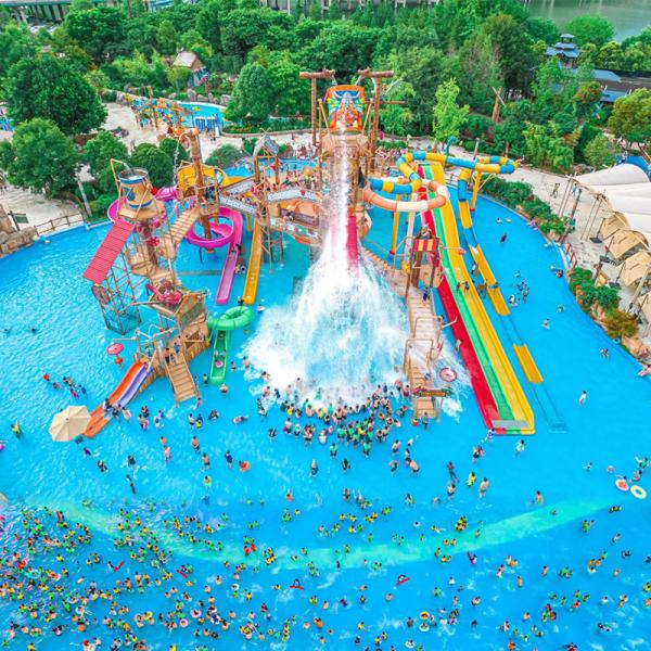 Water House Funny Water Game for Amusement Playground Theme Aqua Park Fiberglass Water Slide