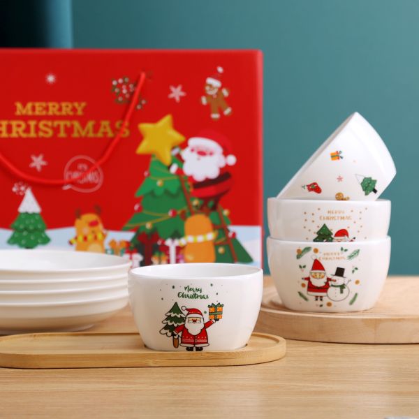 Customizable Ceramic Home Decoration Tableware For Christmas Gift