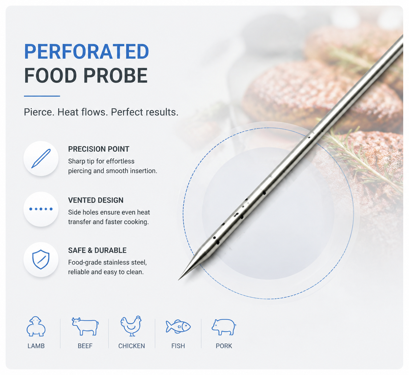 Customized Food Testing Sampling Needle with Smooth Surface