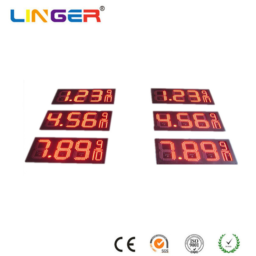 433mhz Frequency Fuel Price Board Customized Gas Station LED Display With External Antenna