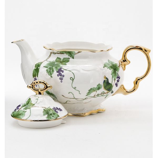 Цветочные керамические декоративные чайники керамические чайники большой вместимости для послеобеденного чая