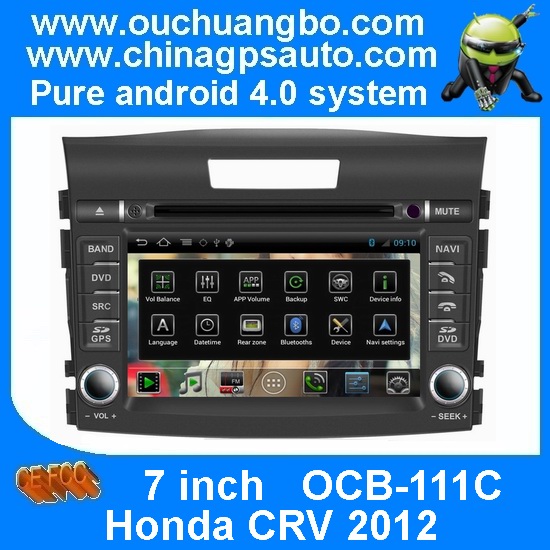 Ouchuangbo Car DVD GPS Navi Android 4.0 Honda CRV 2012 3G Wifi Radio BT S150 Platform OCB-111C