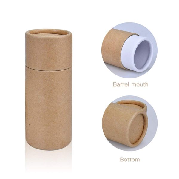 Перерабатываемая специальная коробка для упаковки чая с логотипом Kraft Paper Tube Gift Cylinder Tube Box