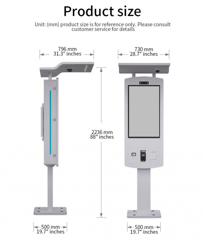 32 Inch Outdoor IP65 Self Service Checkout Kiosk With Aluminum Housing