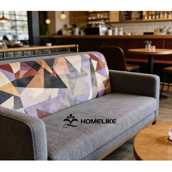 100% Polyester Geometric Prism Modern Printed Velvet For Home Textile