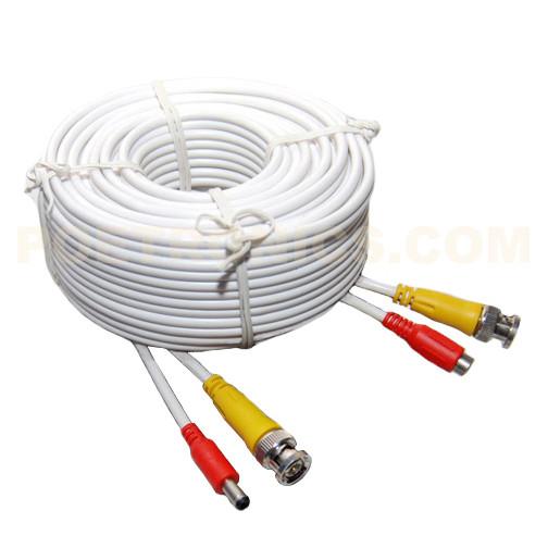 5-50 Meters Black/White Color CCTV Pre-made Siamese Video and Power Cable