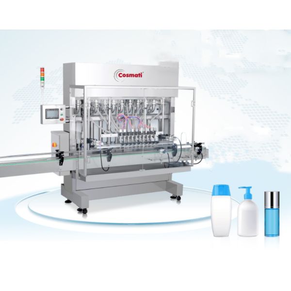 High Accuracy Automatic Straight Line Piston Liquid Paste Semi fluid Filling Machine