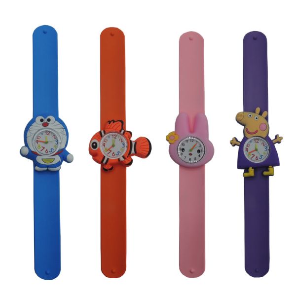 led Children's fruit spinning pineapple clap silicone watch bracelet gift custom logo cartoon clap quartz literal